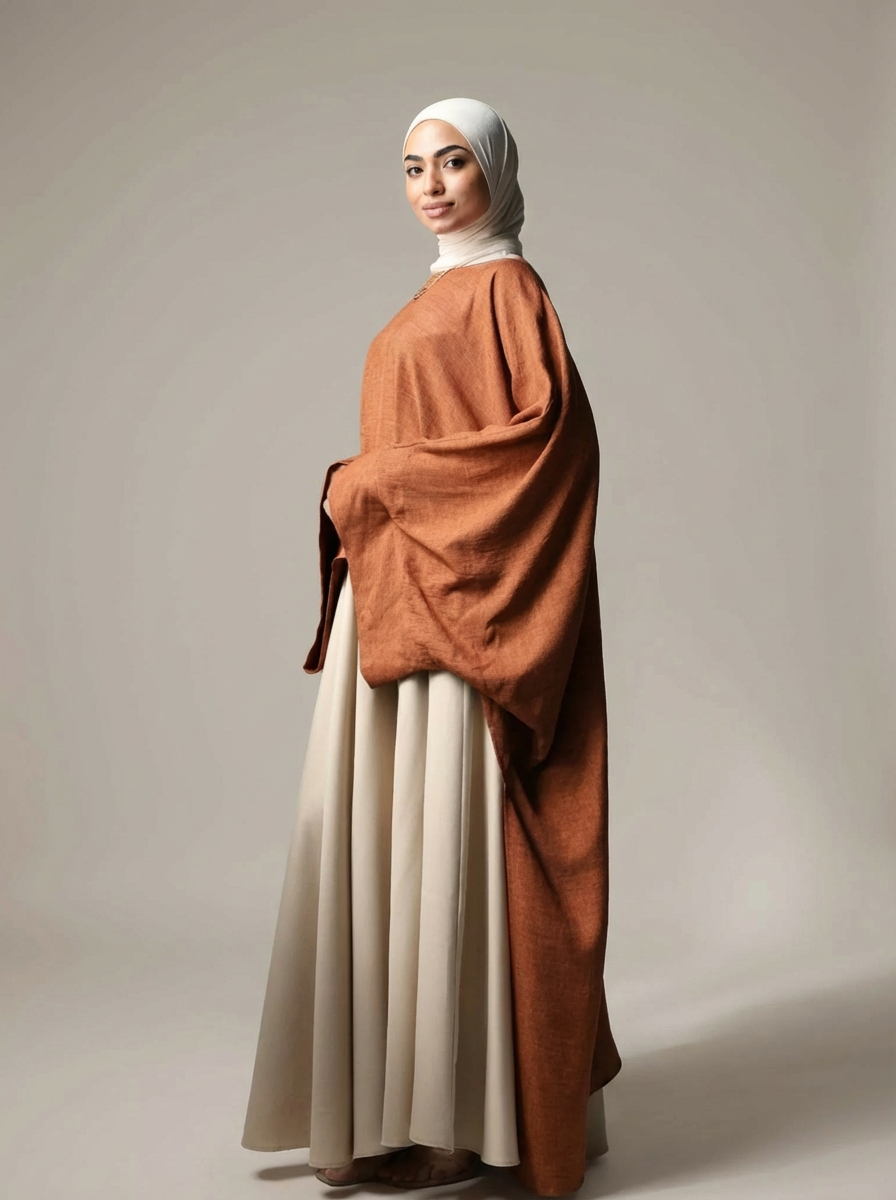 بلوزة كتان و جيبة إسكوبا